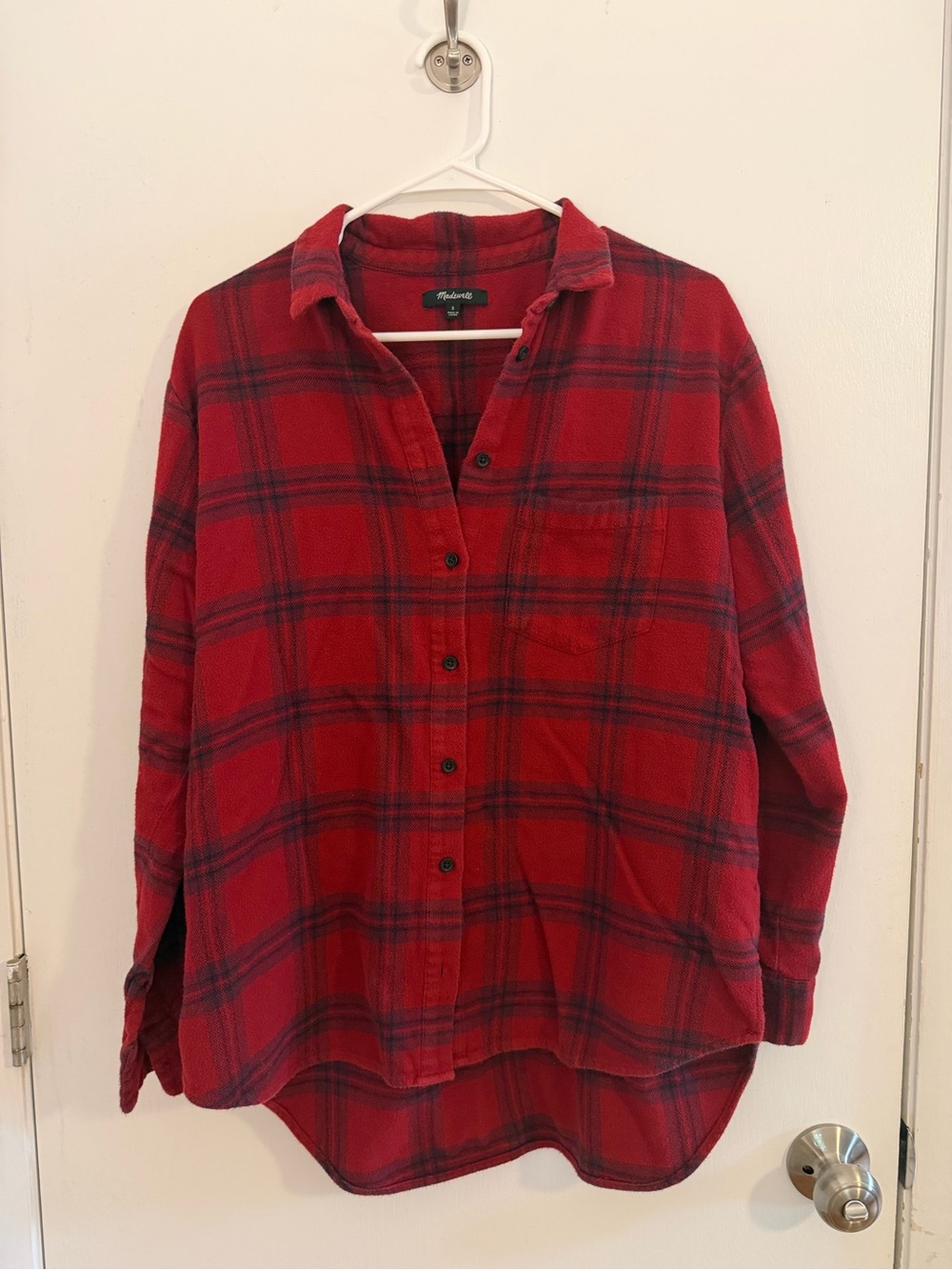 Madewell Red Plaid Button-Down Shirt